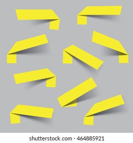 vector sticker banners, grouped, easy to modify