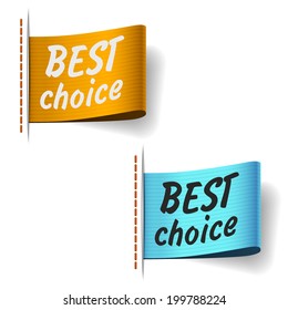 Vector sticker with best choice message