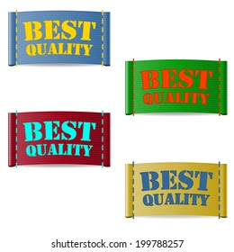 Vector sticker with best quality message