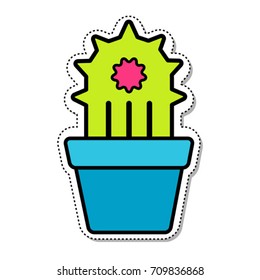 vector sticker of cactus