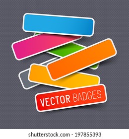 Vector sticker collection, a set of vector labels. 