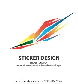 Vector sticker design for motor and more product. Editable file in eps.10, creative, simple and easy to use.
