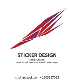 Vector sticker design for motor and more product. Editable file in eps.10, creative, simple and easy to use.