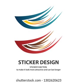 Vector sticker design for sticker product in eps.10. Creative, simple, aditable and easy to use. 
