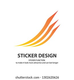 Vector sticker design for sticker product in eps.10. Creative, simple, aditable and easy to use. 