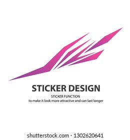 Vector sticker design for sticker product in eps.10. Creative, simple, aditable and easy to use. 