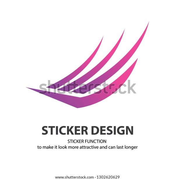 Vector sticker design for\
sticker product in eps.10. Creative, simple, aditable and easy to\
use. 