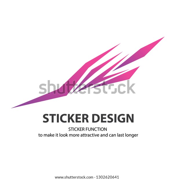 Vector sticker design for\
sticker product in eps.10. Creative, simple, aditable and easy to\
use. 