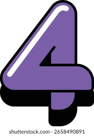 Etiqueta engomada del Vector Emoji Icon Number