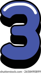 Etiqueta engomada del Vector Emoji Icon Number