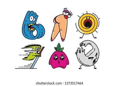 vector sticker emotions