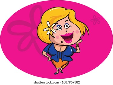 vector sticker in ethnic style and bright color