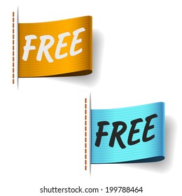 Vector sticker with free message