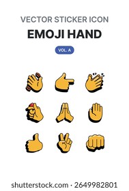 Vector Sticker Icon Hand Emoji