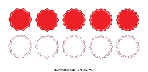 Vector sticker icons templates retro design. Holographic stickers.  Vector illustration. 