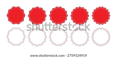 Vector sticker icons templates retro design. Holographic stickers.  Vector illustration. 
