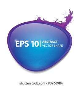 vector sticker illustration glass bubble with splash