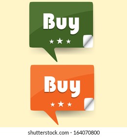 Vector : Sticker or Label For Marketing Campaign, Buy
