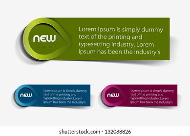vector sticker & label for text design.