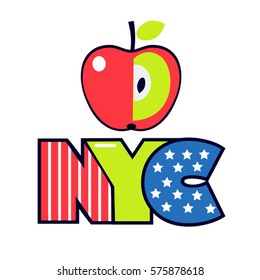 vector sticker logo of New York City