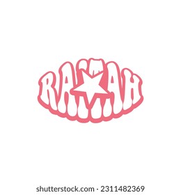 Vector sticker Logo Y2k style, streetwear, Islamic for fashion