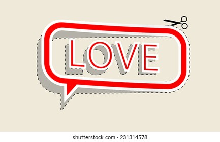 Vector sticker love
