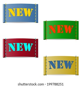 Vector sticker with new message