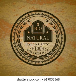 the vector sticker on the textured background