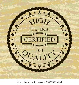 the vector sticker on the textured background