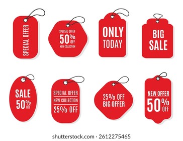 Vector sticker with pink ribbon and discount tag includes paper curl and transparent edge in isolated 3D label set for store promotion banner and retail marketing message with special offer now