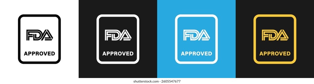 Vector Sticker for product packaging. FDA approved.