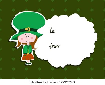 Vector sticker for Saint Patrick's day 