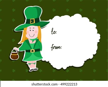 Vector sticker for Saint Patrick's day 