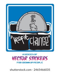 Vector sticker series for grown up people