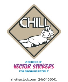 Vector sticker series for grown up people