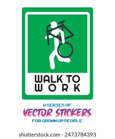 Vector sticker series for grown up people