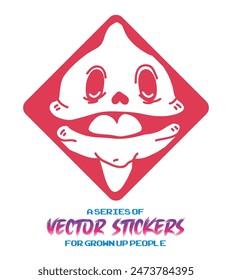 Vector sticker series for grown up people