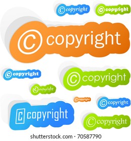 Juego de etiquetas vectoriales para la venta.