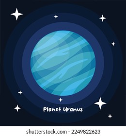 vector sticker template with planet neptune isolated