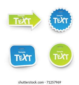 vector sticker for text