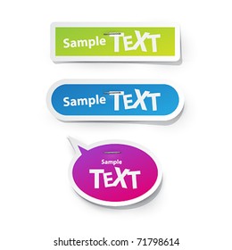 vector sticker for text