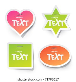 vector sticker for text