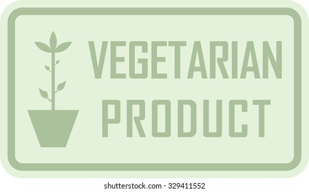 Vector sticker for vegetarian product