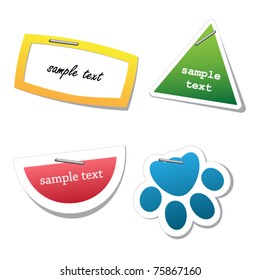 vector sticker for your sample text