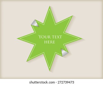 Vector sticker.Green sticker.