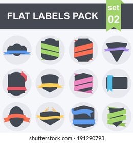 Vector Stickers and Badges. Flat Style