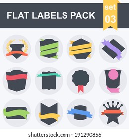 Vector Stickers and Badges. Flat Style