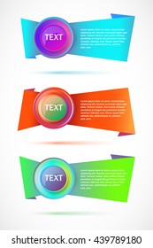 Vector stickers, banner, label. Vector template.
