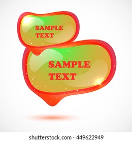 Vector stickers, banner, label. Vector template.