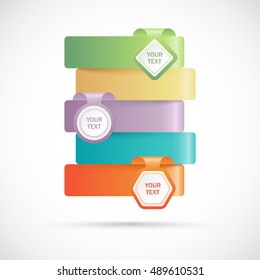 Vector stickers, banner, label. Vector template.